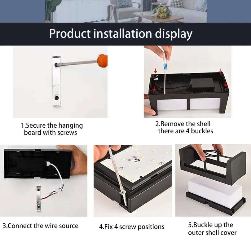 Motion Sensor LED Wall Light 16W Indoor&Outdoor Waterproof IP66 Porch Wall Lamp Home Sconce Decoration Lighting