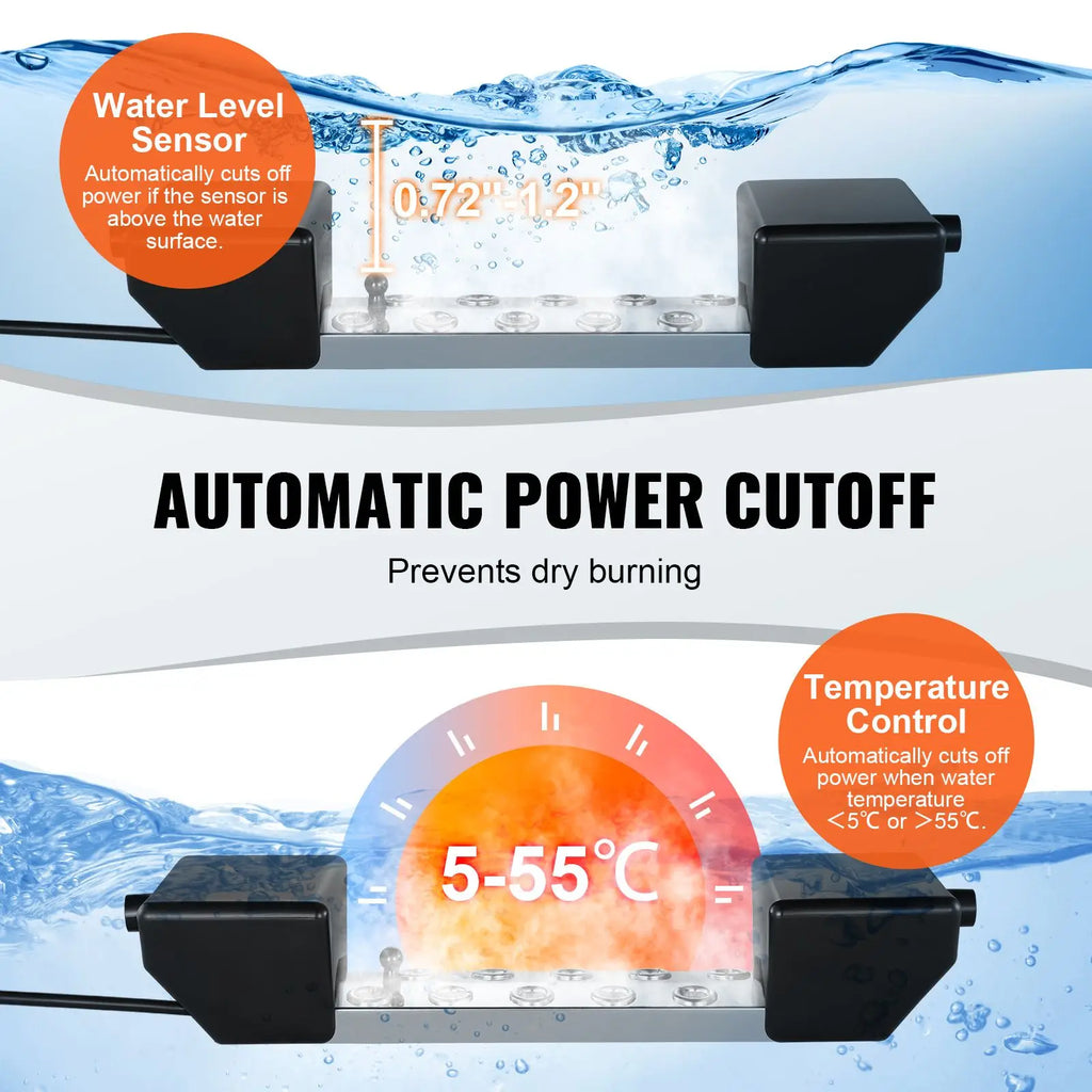 10-Head 7000mL/H Ultrasonic Fogger Mist Maker 280W IP67 Waterproof & Power Supply Buoy Replacement Humidifier