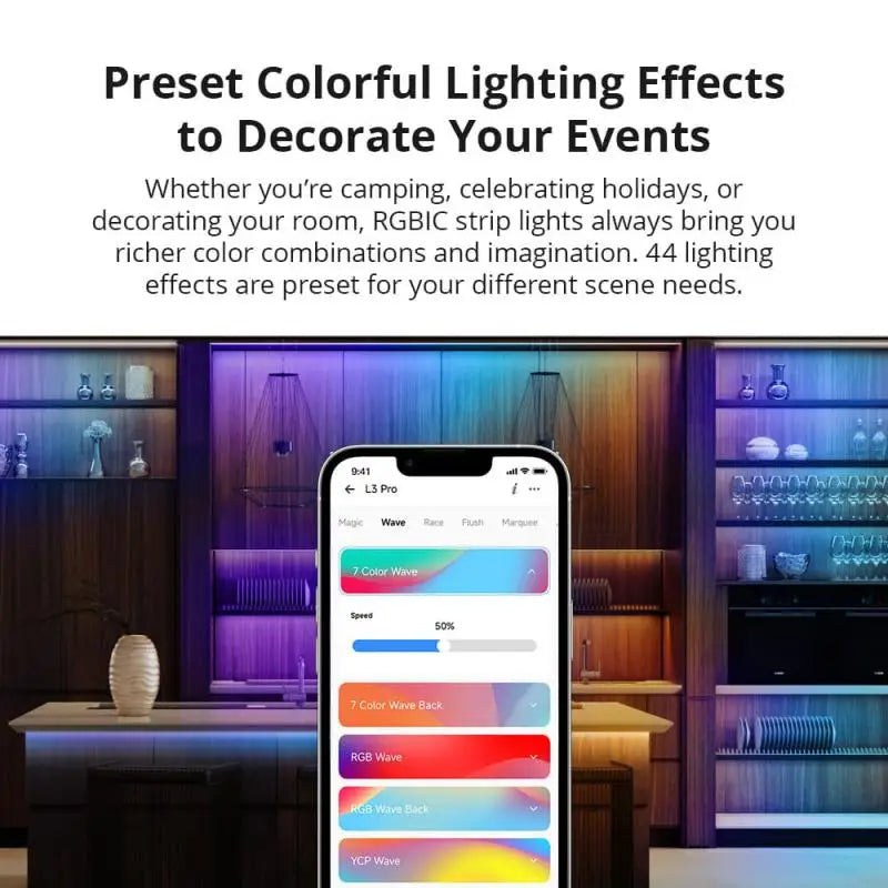 SONOFF L3 Pro 5M RGBIC Wifi Smart LED Strip Lights 16.4Ft Wireless Remote Voice/ Local Control Type C DC5V Adapter Smart Home