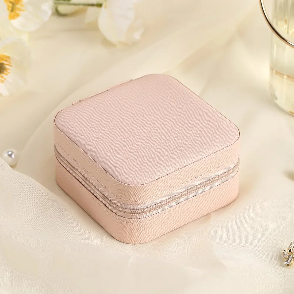 Jewelry Organizer Display Travel Jewelry Case Boxes Portable Jewelry Box Leather Storage Joyeros Organizador De Joyas