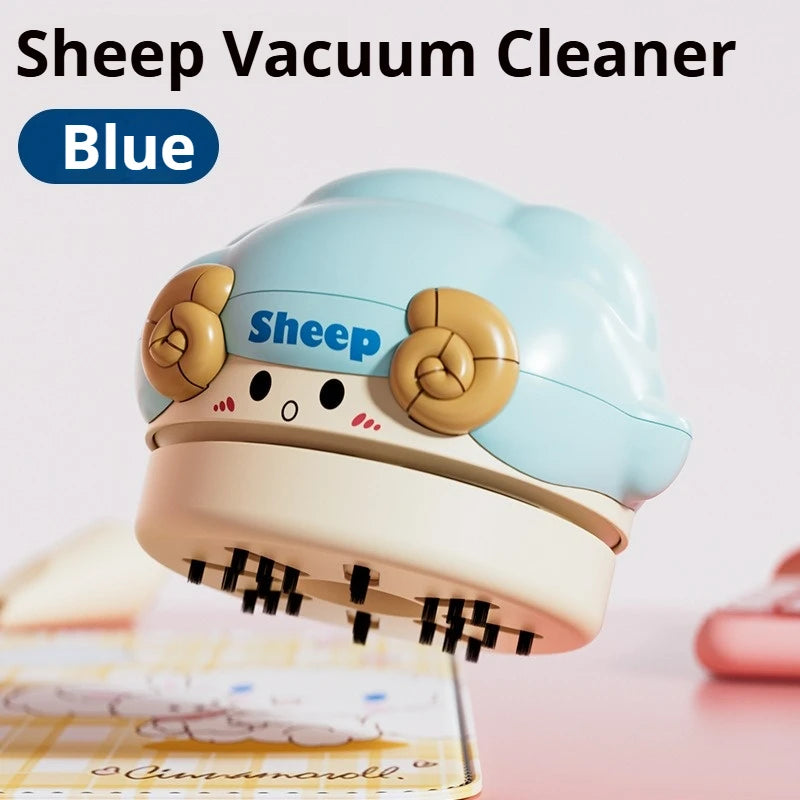 Mini Desktop Vacuum Cleaner, 2-Speed Strong Suction, USB Rechargeable Handheld Vacuum for Keyboard, Desk, Car