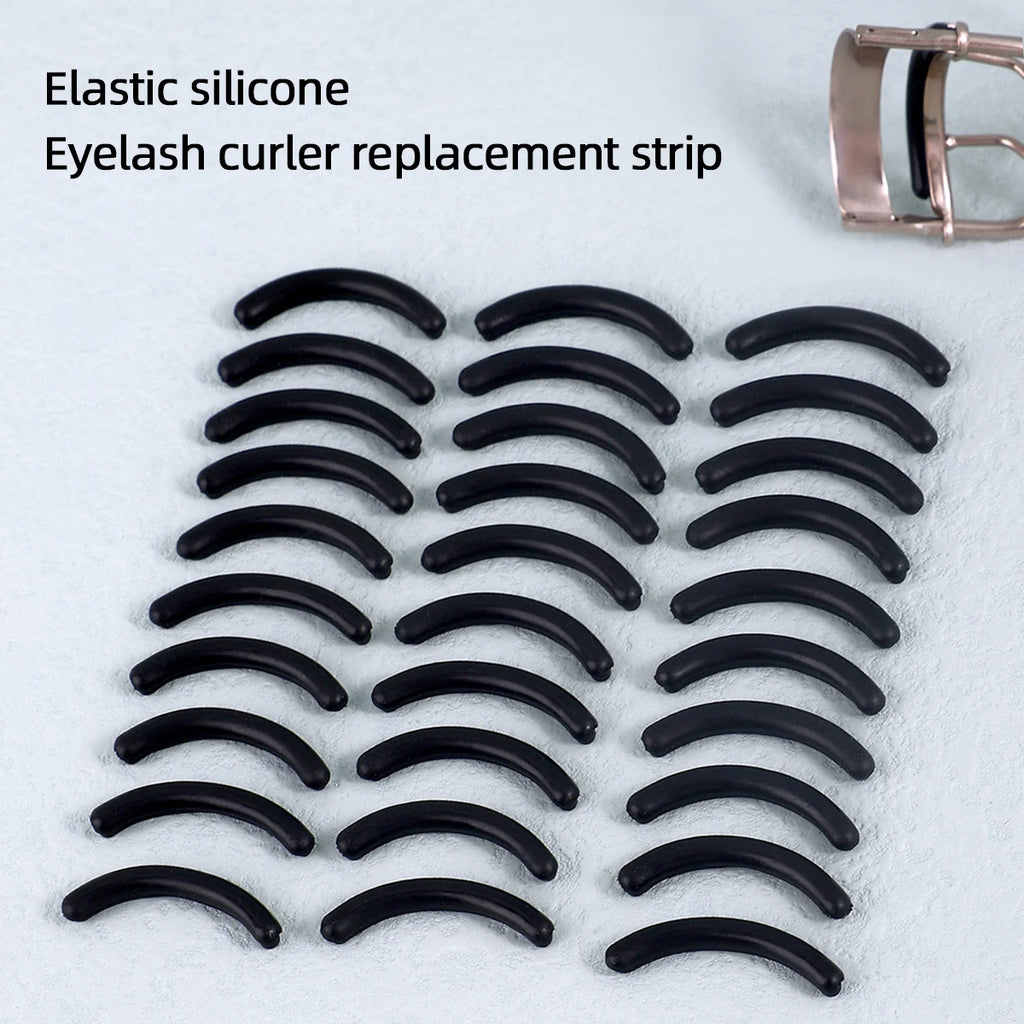 30pcs Silicone Rubber Strip for Eyelash Curler, Soft Silicone Replacement Pad for Eyelash Curler, Universal Eyelash Curler.
