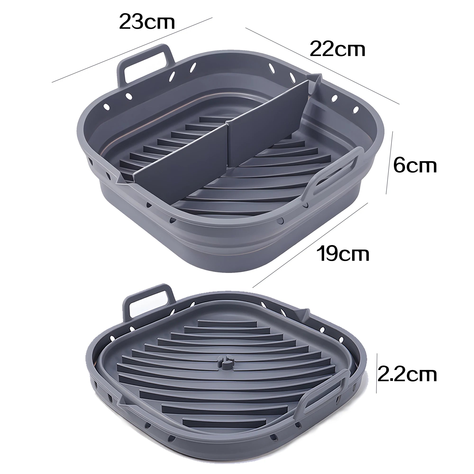 Air Fryer Accessories Set Kit Inculding 20-23cm Silicone Basket and Airfryers Utensils for for Cosori 5.5L - Cecotec 6L 6.5L