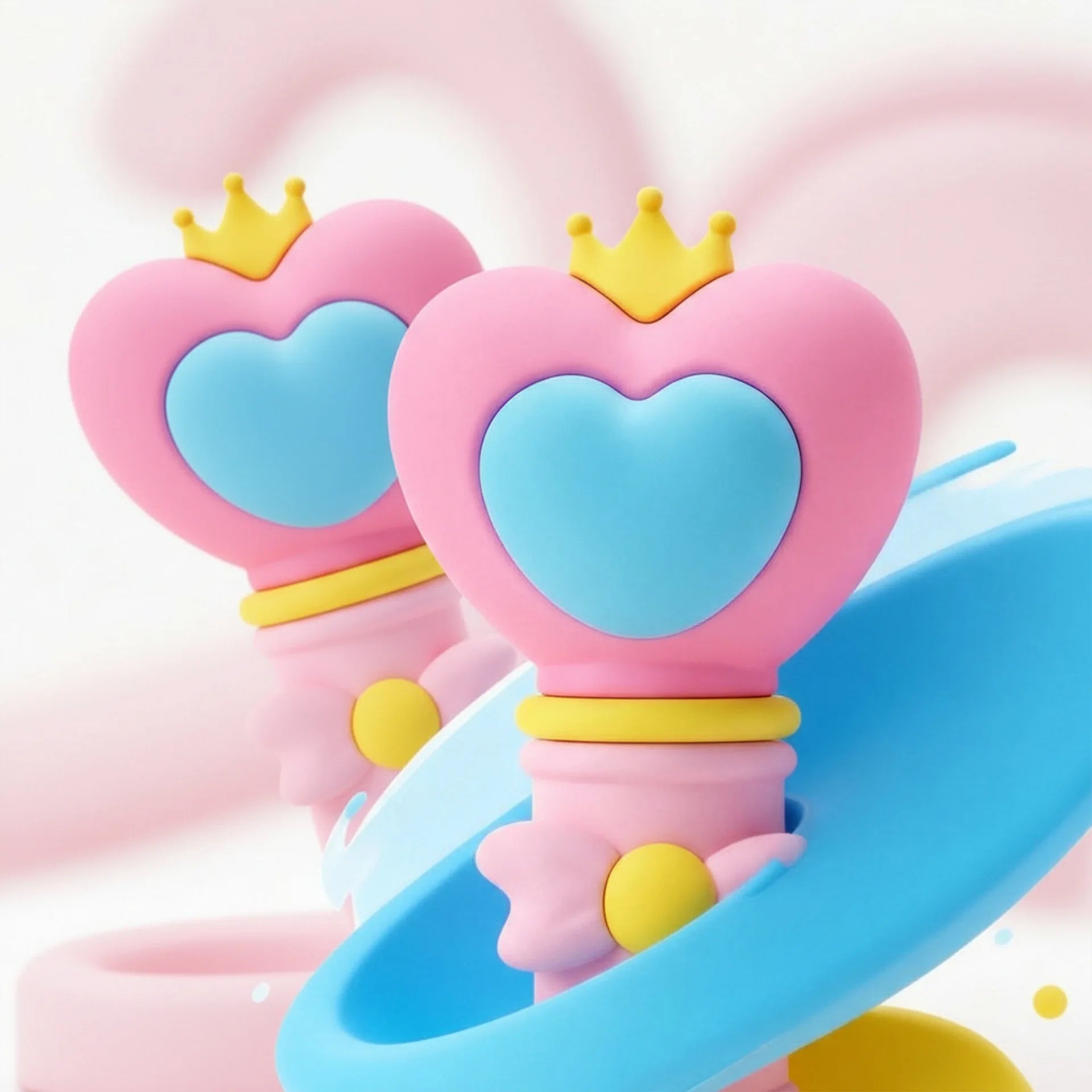 1Pcs 5ml Portable Refillable Spray Bottle Heart-Shaped Wand Sprayer, Mini Makeup and Hydrating Mist, Cute Travel-Size Bottle