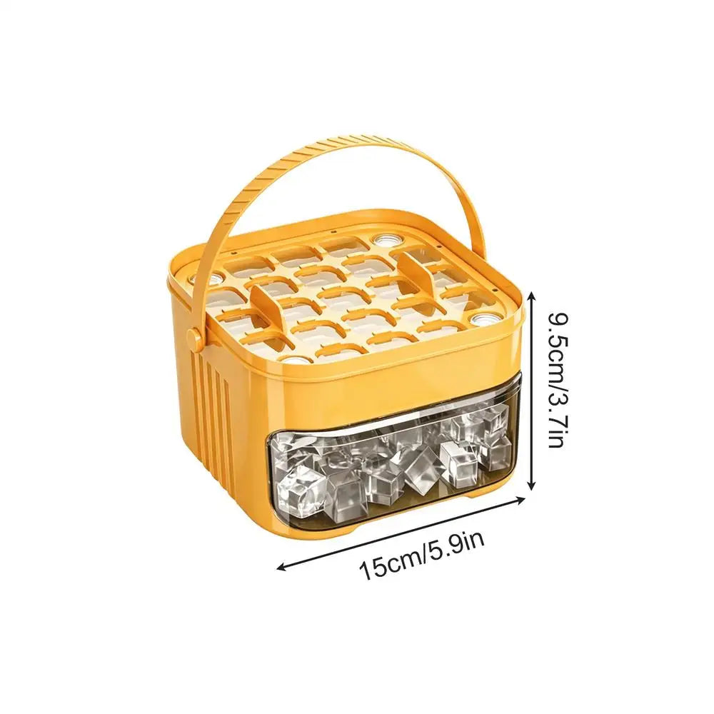 Ice Trays For Freezer With Lid & Bin, Ice Cube Tray Making 50 Pieces Ice Cubes, Easy Press To Release Ice for Home Kitchen