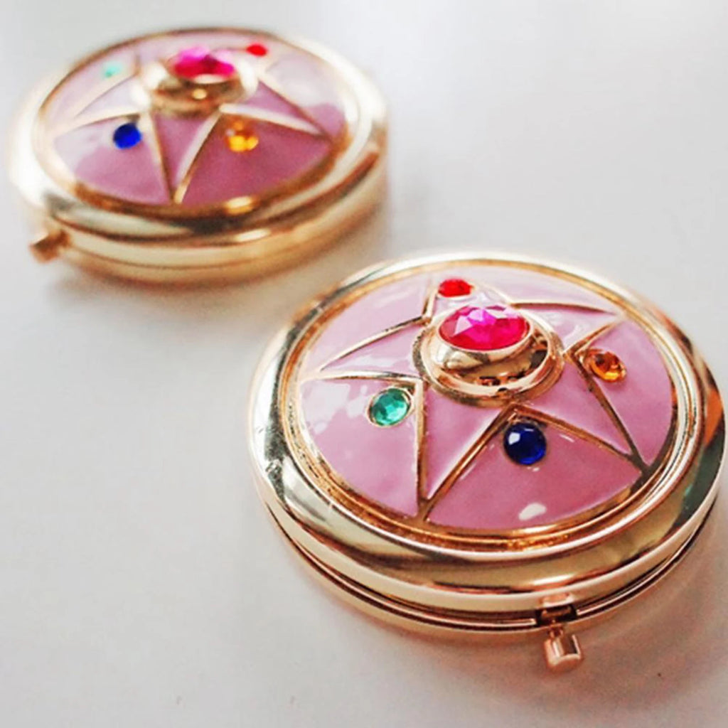 Anime Makeup Mirror Anime Makeup Mirror Star Crystal Star Cosmetic Makeup Folded Mirror Cosplay Prop Folded Mirror Makeup Mirror