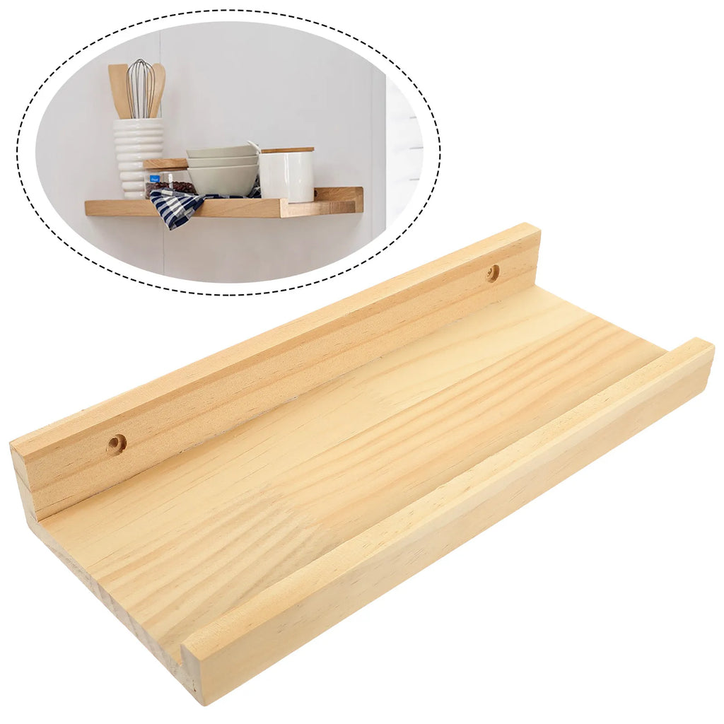 Wooden Wall Shelf Small Floating Shelf for Bedroom Bathroom Living Room Decorative Storage Rack Small Floating Shelves