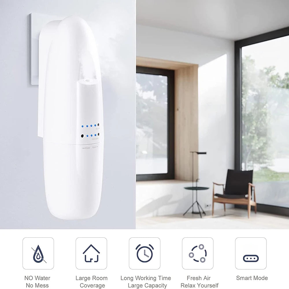 Aroma Diffuser Essential Oil Diffuser Professional Scent Air Freshener Atomizing Technology Plug-In Wall Remote Control Diffuser