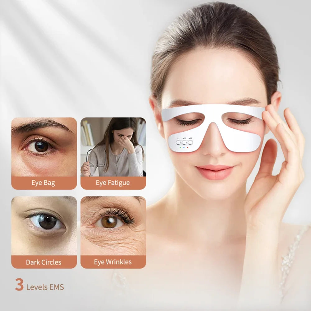 3D Eye Massager Anti-Aging Eye Massager Eyes Fatigue Relief Relaxation Relieve Dark Circles EMS Eye Care Massage Eye Bag Removal