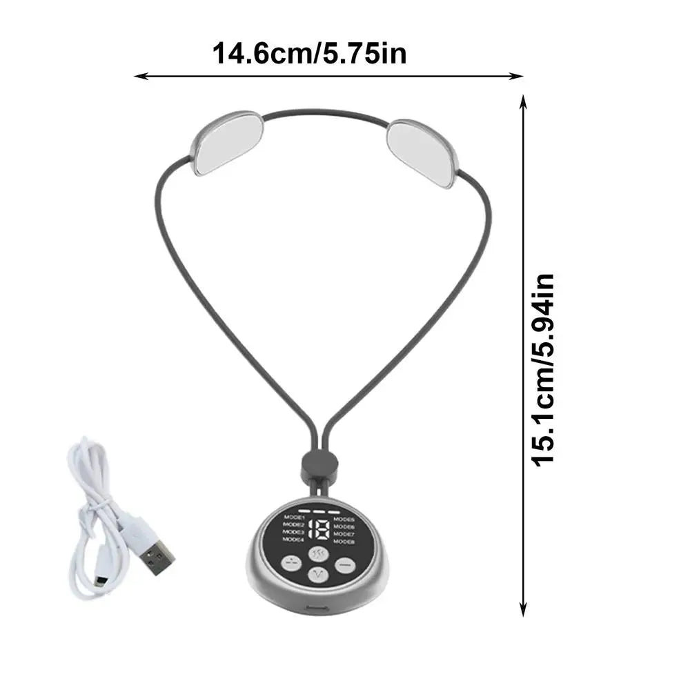 heated neck massager Sleep Massag Smart Cervical Neck Massager necklace Portable Lymphatic Relief Neck Massager With 8 Modes