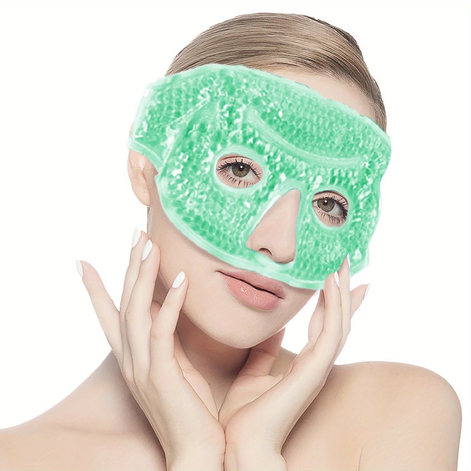 Visible Reusable Cooling Eye Mask with Gel Beads Cold Eye Compress for Puffy Eyes Stress Relief Dry Eyes SPA Skin Care Tools