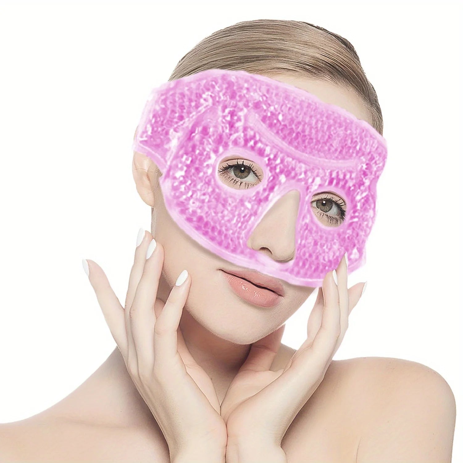 Visible Reusable Cooling Eye Mask with Gel Beads Cold Eye Compress for Puffy Eyes Stress Relief Dry Eyes SPA Skin Care Tools