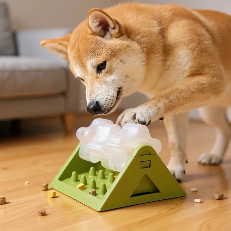 Interactive Dog Food Dispenser Toy, Puzzle Feeder with Leak-Proof & Slow-Feeding Design, Durable PP Material for Dogs