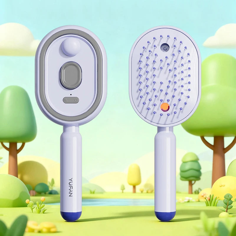 Multifunctional Spray Hair Brush Hydrating Hair Care Brush Electric Scalp Massager Comb For Smoothing Frizz & Hair Volume