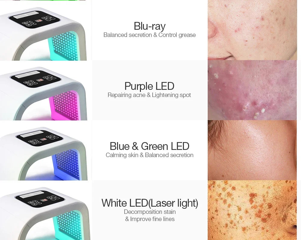 7 Colors PDT Led Mask Light Therapy LED Skin Care Beauty Health Facial Mask Led Acne Remover Anti Wrinkle
