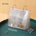 Jewelry Organizer with  Adjustable Grids - Dustproof & Anti-Oxidation Packing Bag/Display Stand for Jewelry Making Supplies