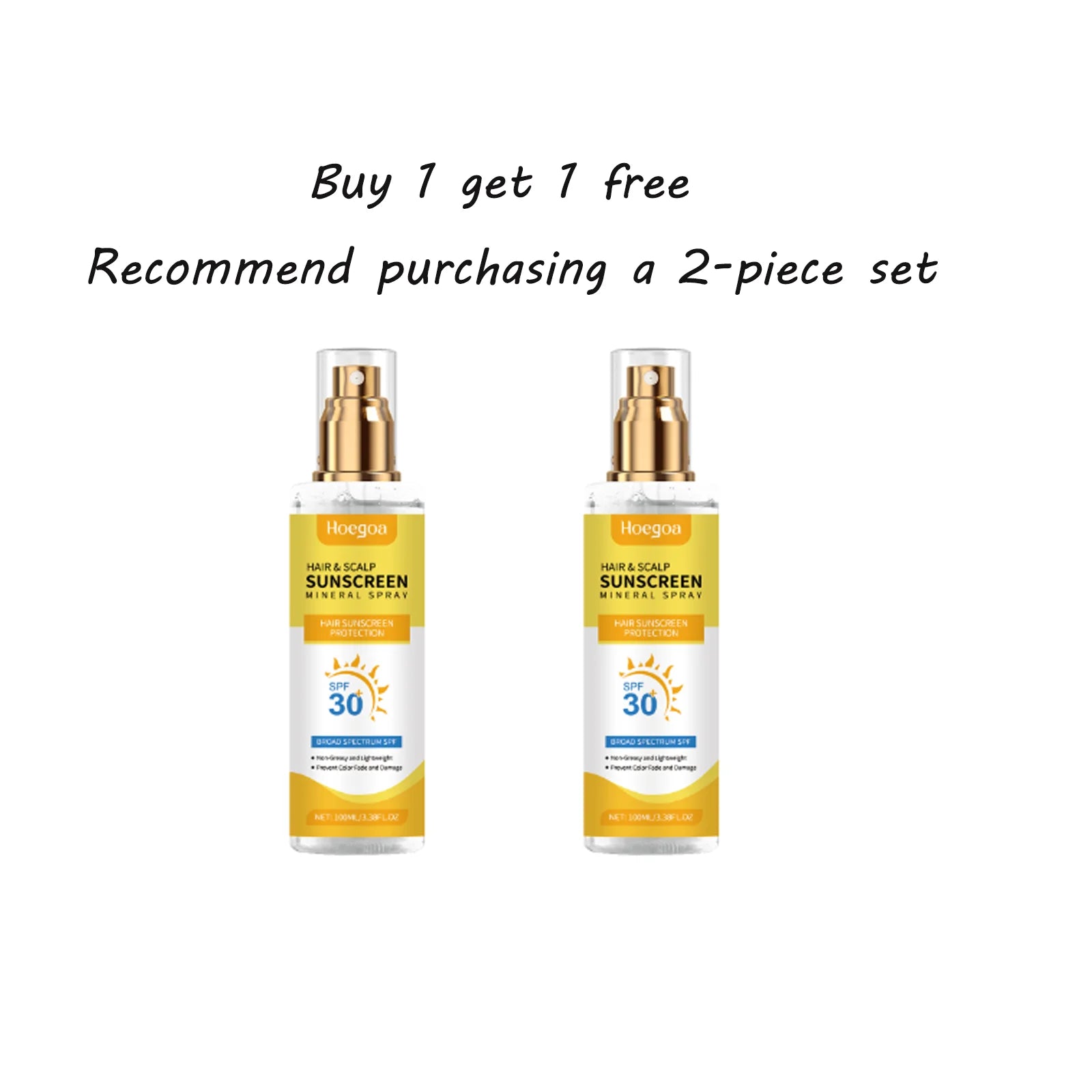 Scalp Protection Sunscreen Spray Gentle Care Nourish Hair Scalp UV Protection Prevent Dyed Hair Fading Ideal For Dry Hair