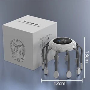 Electric Scalp Massager Head Massager Red Light Vibrator Octopus Head Scratcher For Relaxation Stress Soft Silicone