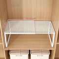 Telescopic Closet Shelf Organizer  Retractable & Stackable Adjustable Divider for Wardrobe, Cabinet, Closet Storage Space Saver
