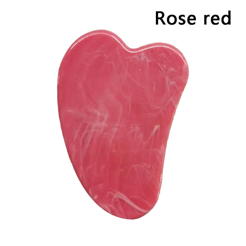 1pc Guasha Scraping Massage Scraper Face Massager Acupuncture Gua Sha Board Resin 7.8x5.4cm