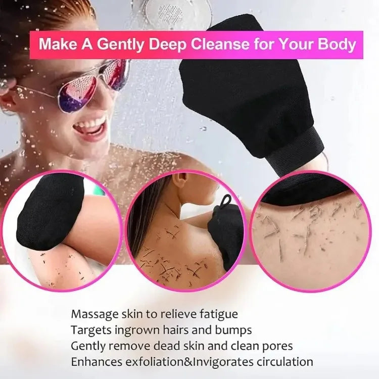 Durable Multi Color Exfoliating Scrub Glove Back Dead Skin Facial Massage Deep Cleansing Shower Towel