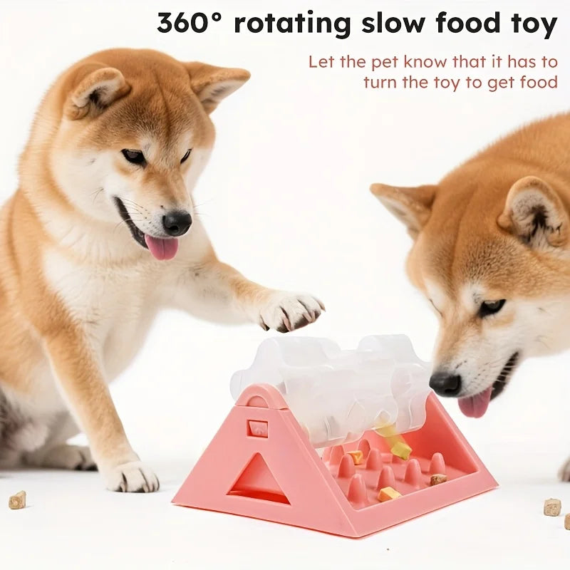 Interactive Dog Food Dispenser Toy - Puzzle Feeder with Leak-Proof Design Slow-Feeding Design & Durable PP Material for Dogs