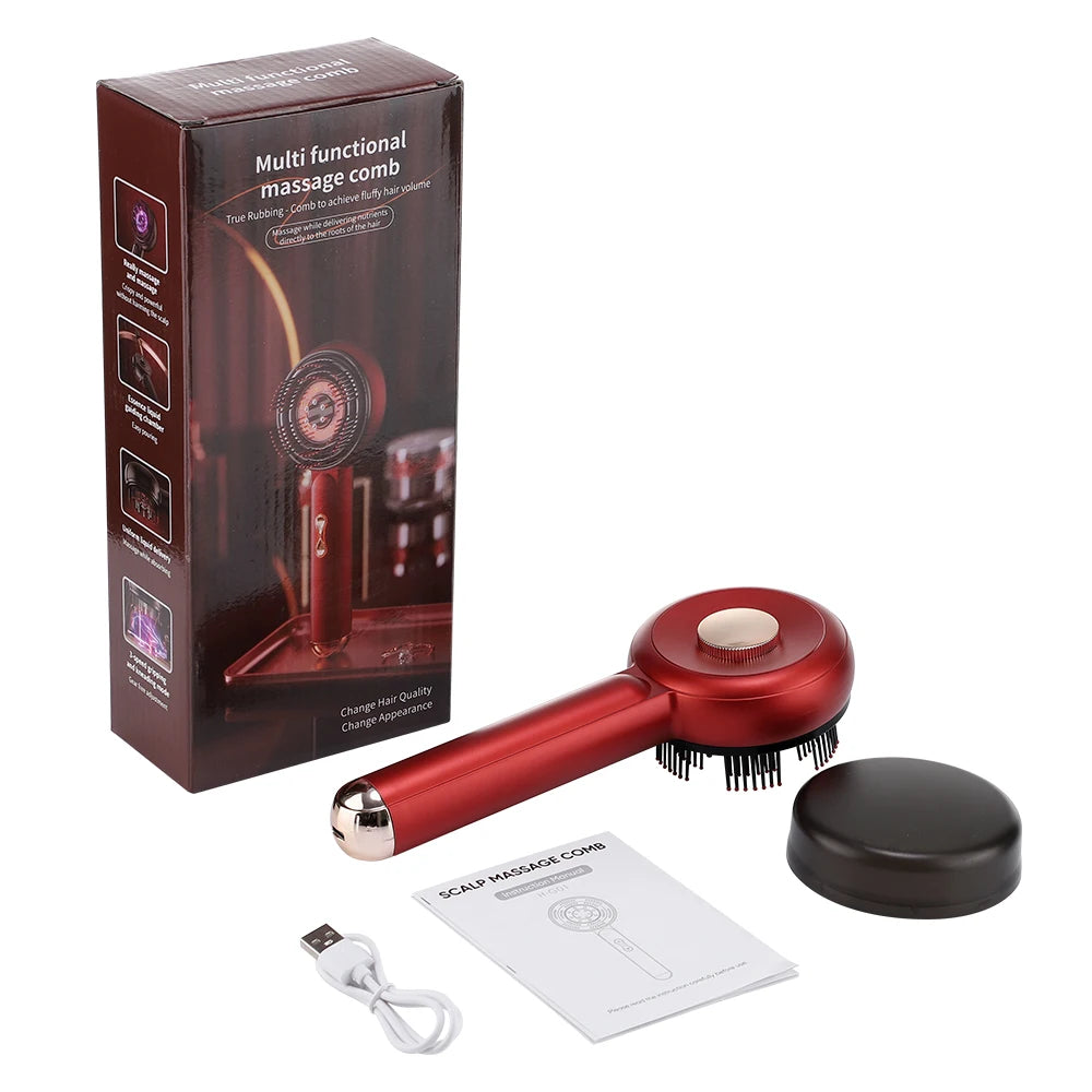 Electric Scalp Massager Comb 660nm Red Light for Hair Growth Nourishing Anti-Loss Brush Featuring Kneading Function Hair Care