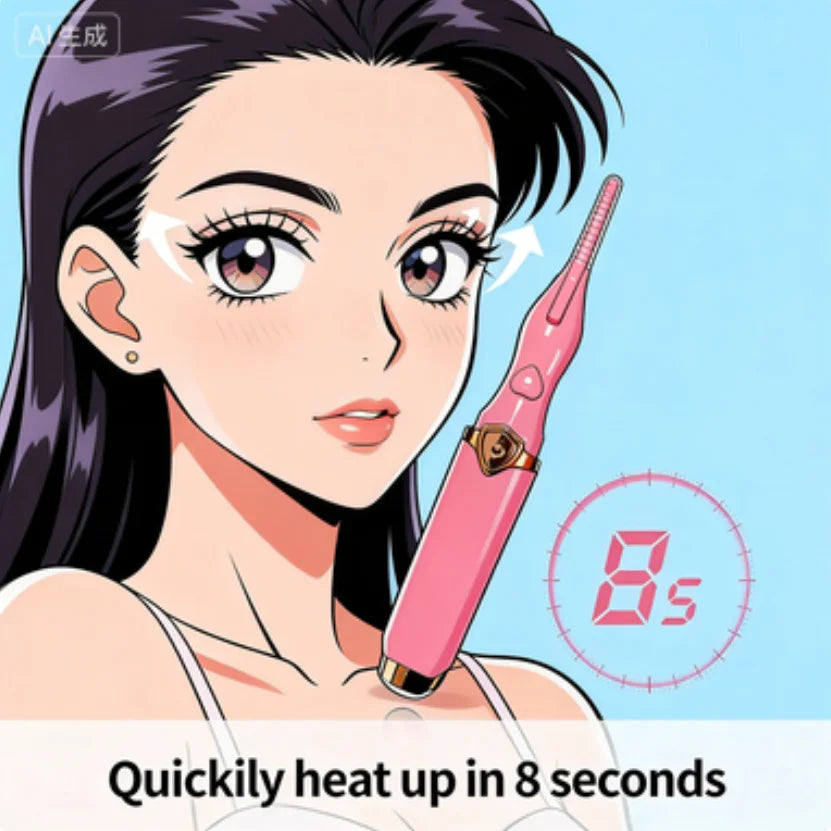 Electric Curling Eyelash Curler Anti-burn Curling Device, Pink 5D Eyelash curler