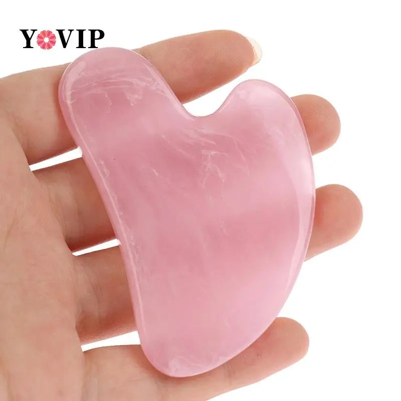 1pc Guasha Scraping Massage Scraper Face Massager Acupuncture Gua Sha Board Resin 7.8x5.4cm