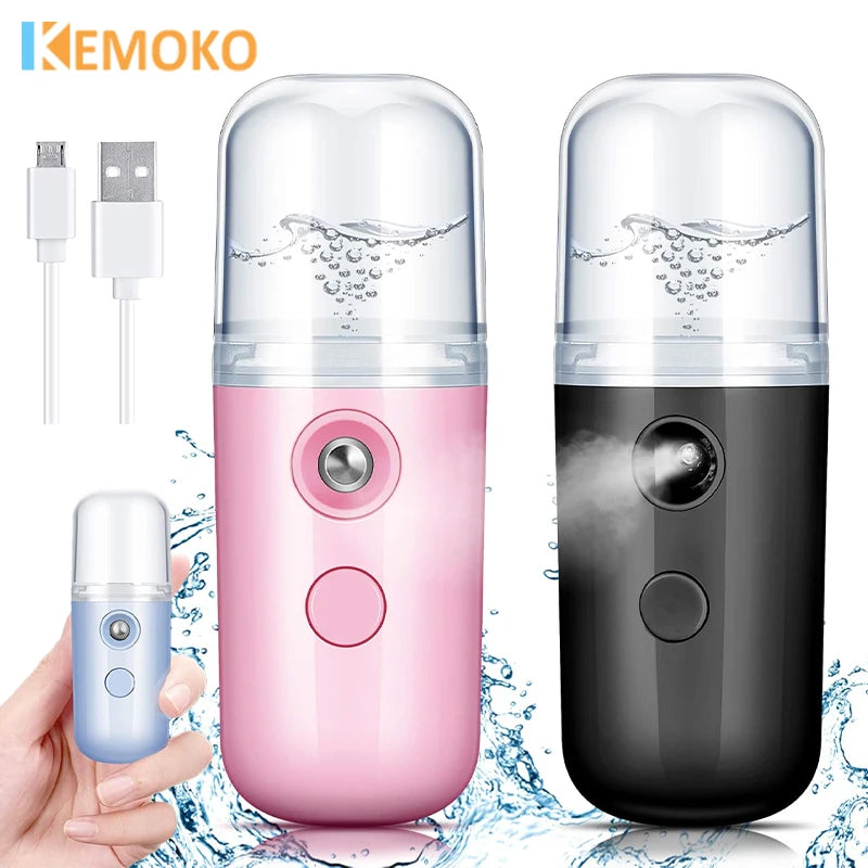 Nano Facial Hydrator Sprayer Portable Face Steamer Nebulizer Home Travel Use Mini Rechargeable Humidifier Beauty Skin Care Tools