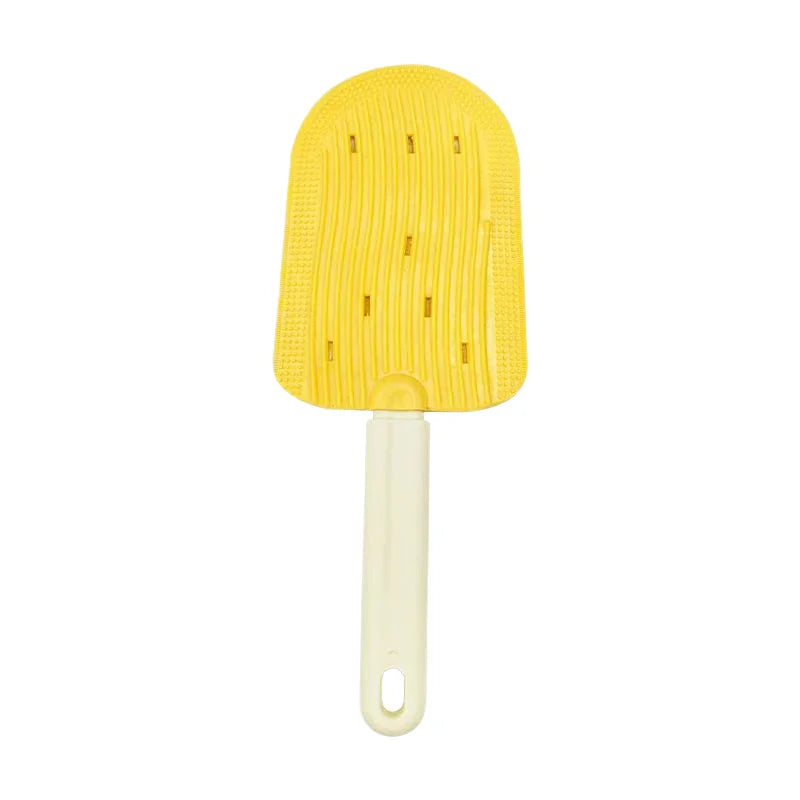 Dual-Sided Pet Grooming Brush: Detangling & Shedding Tool on One Side, Gentle Massage Bristles on the Reverse - for Pets