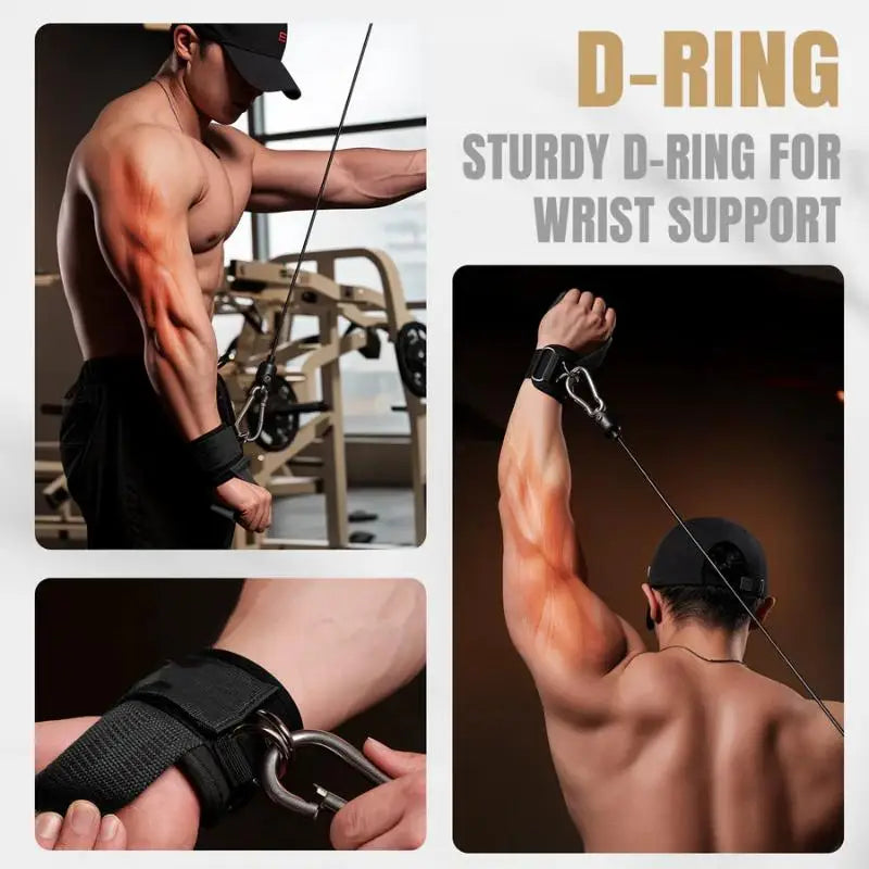 1Pair Weight Lifting Straps With Padded Wrist Wraps Gym Exercise Deadlift Straps Anti-Slip Strength Training Weightlifting Strap