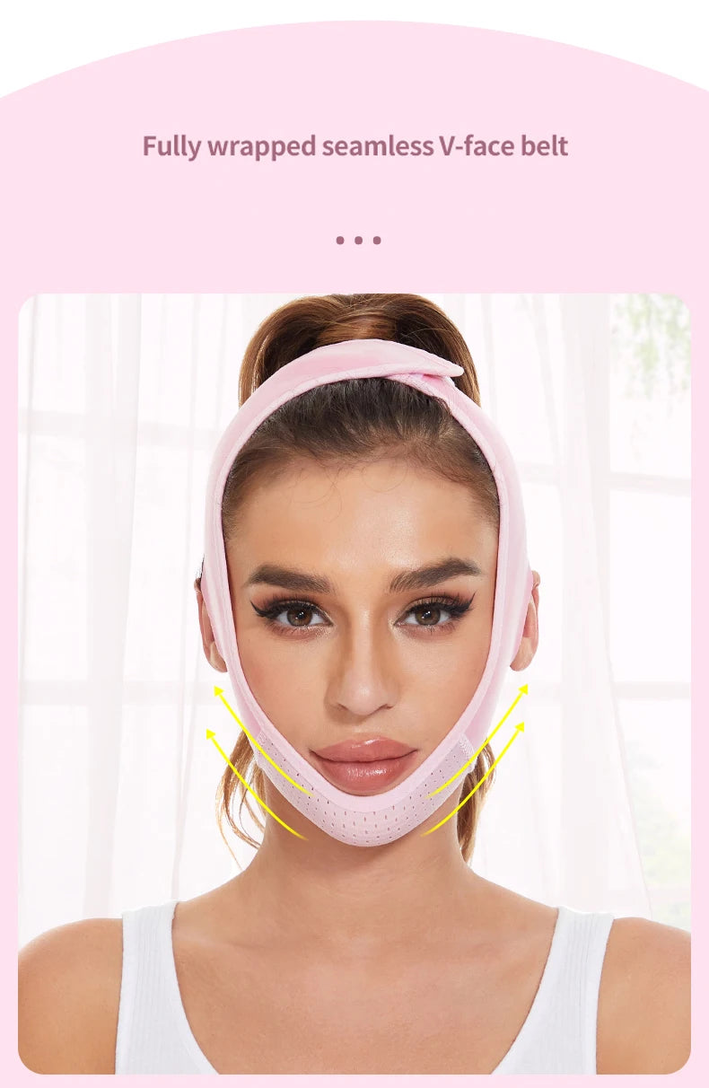 Reusable Double Chin Reducer- V Line Mask -Double Chin Remover-Facial Slimming Chin Strap-Chin Up Mask Face Lifting Belt V Shape