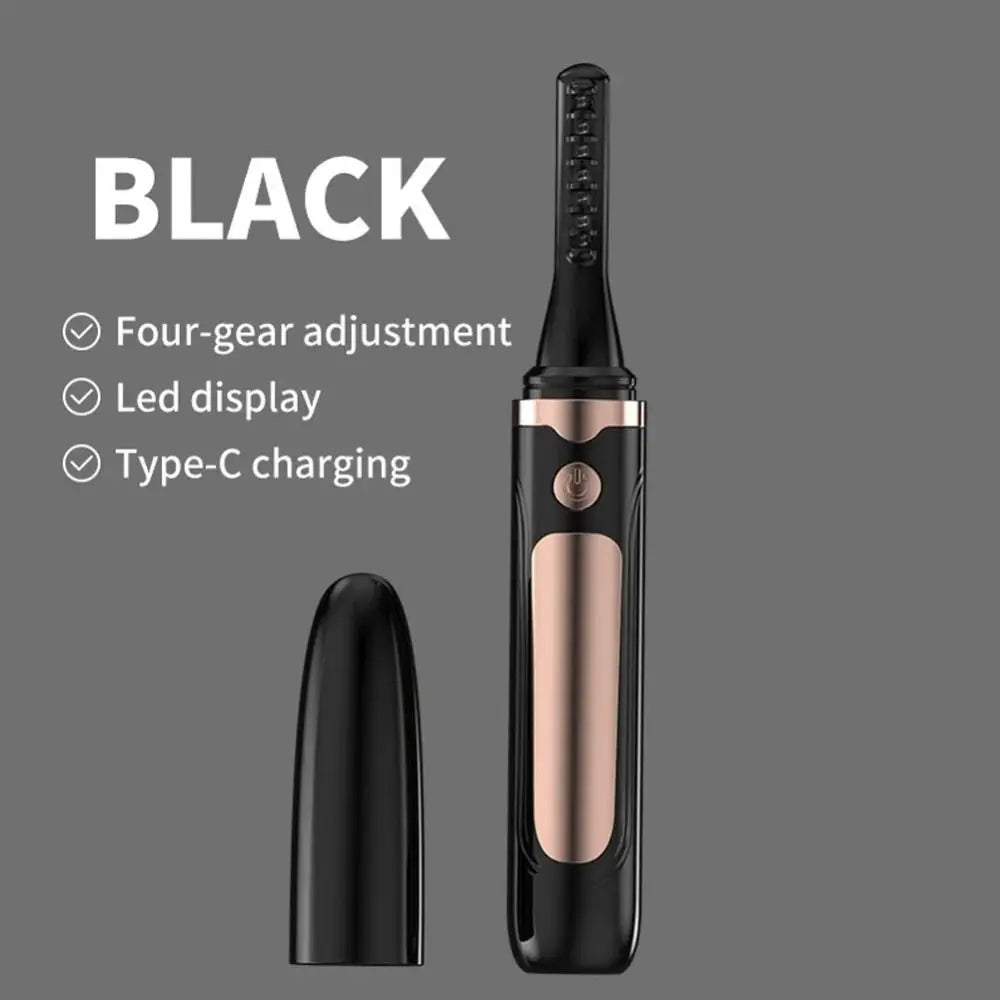 Long Lasting Electric Heated Eyelash Curler 4 Modes Temperature Anti-scald Portable Eyelash Curling Device LED Screen Effortless