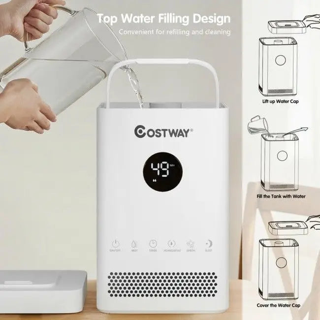 Quiet 3.5L Top Fill Air Humidifier with Multiple Modes