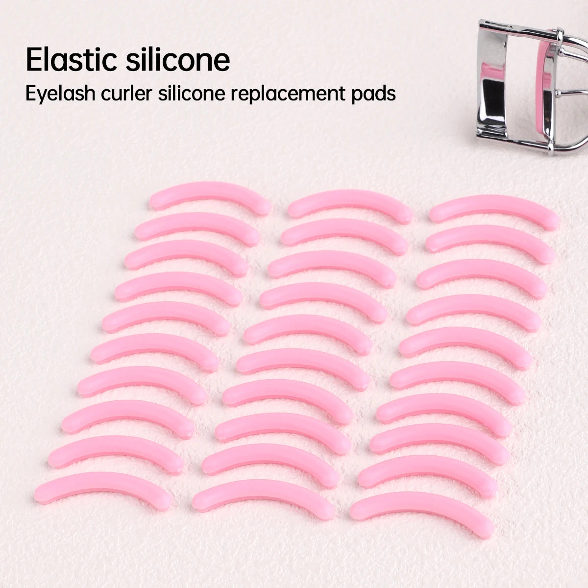 30pcs Silicone Rubber Strip for Eyelash Curler, Soft Silicone Replacement Pad for Eyelash Curler, Universal Eyelash Curler.