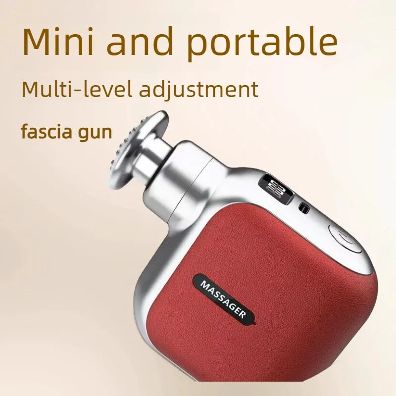 Mini Pocket Massage Gun with 4 Silicone Massage Heads Lightweight Portable Perfect for Office Home Use Low-noise Muscle Massage