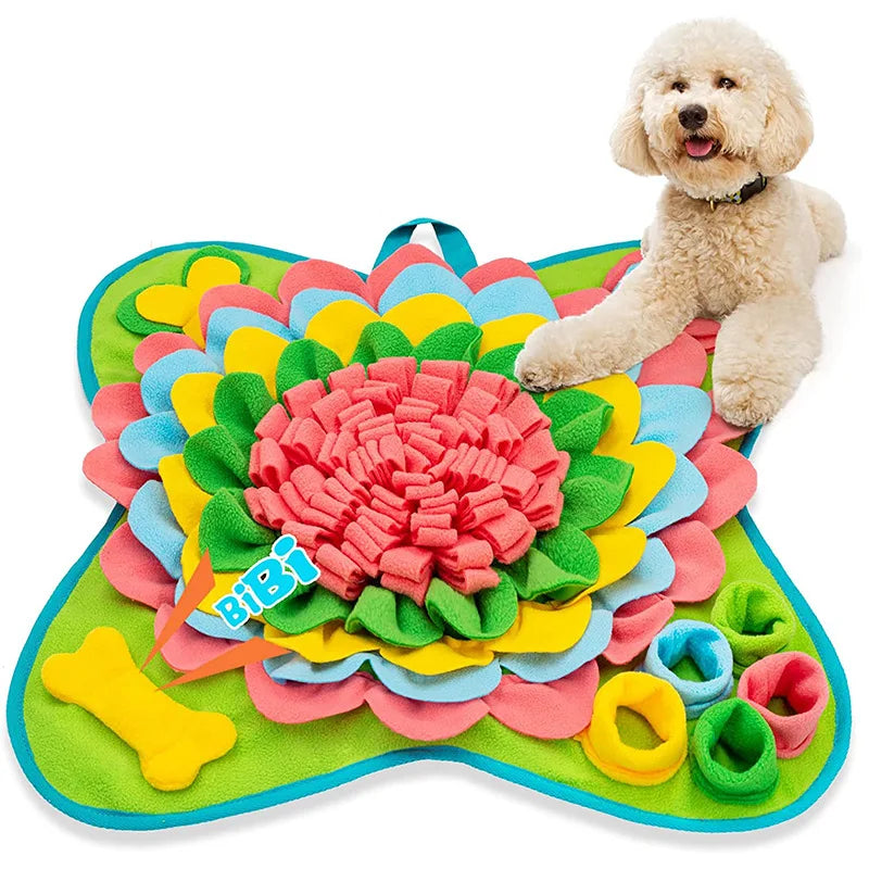 Snuffle Mat for Dogs Small Durable Non-Slip Sniff Mat Washable Foldable Felt Puzzle Toy Slow Feeding Training Mat Small Medium