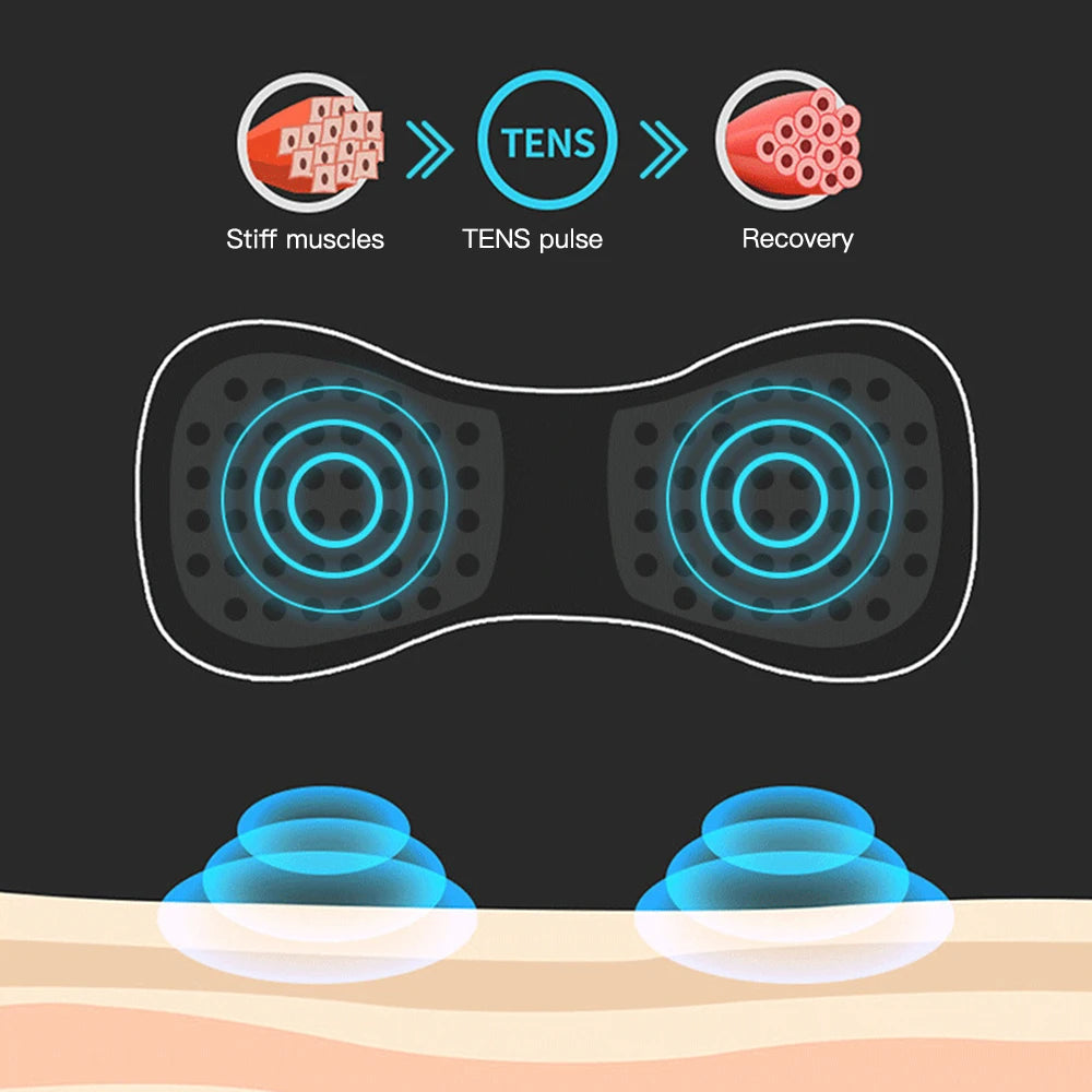 EMS Neck Massager Electric Neck Stretcher Cervical Muscle Pain Relief Shoulder Relaxation Massage Patch Mini Neck Massager Patch