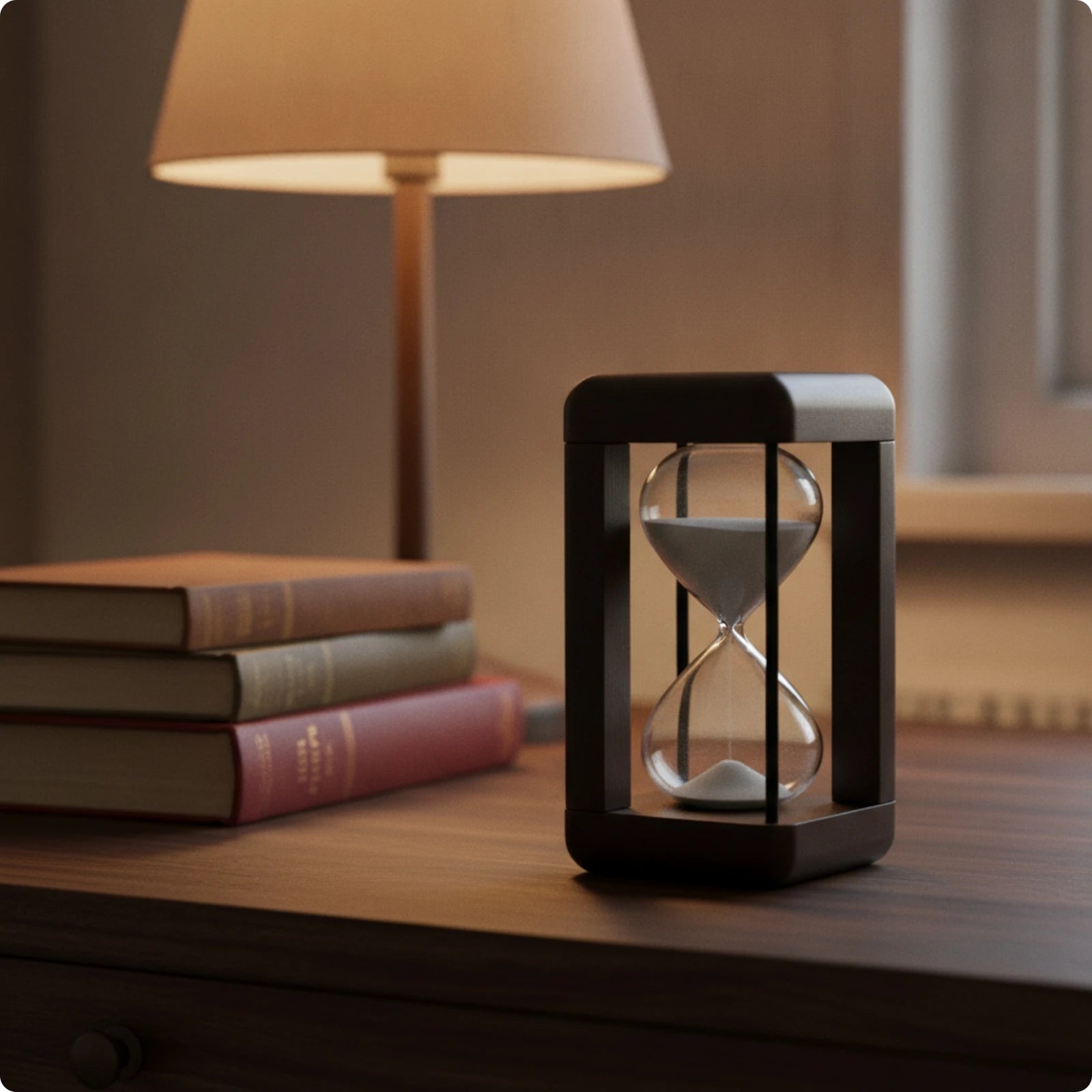 Hourglass with Wooden Frame Decorative Hourglass Timer Sand Glass Classy Large for Desk, Office