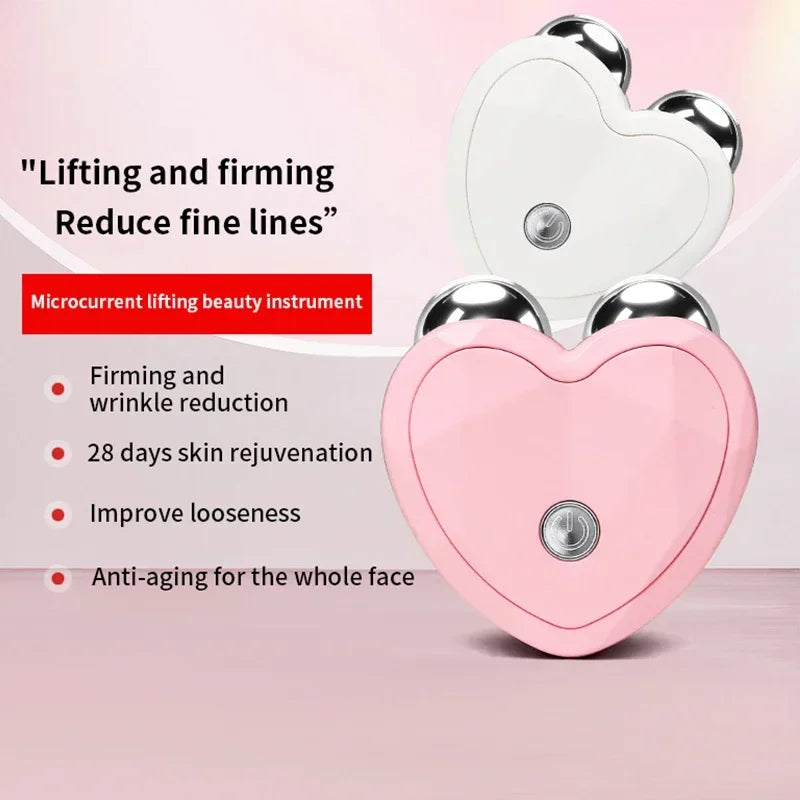 Face Lifting Machine Facial Microcurrent Roller Massager Skin Tightening Rejuvenation Anti Wrinkle Firming Vibration Beauty Care