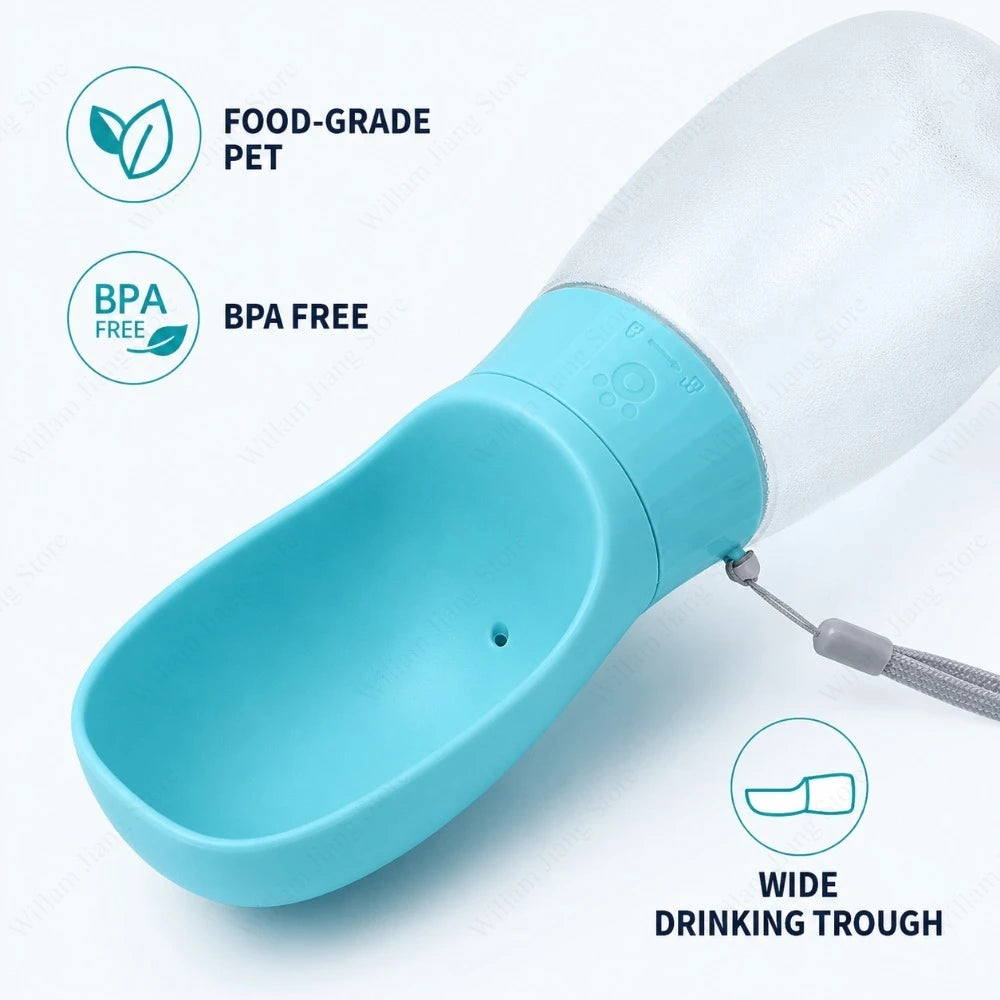 1PC 300ml 500ml Travel Pet Water Bottle Integrated Drinking Bowl Portable Dispenser for Dogs Cats Outdoor Travel and Activities
