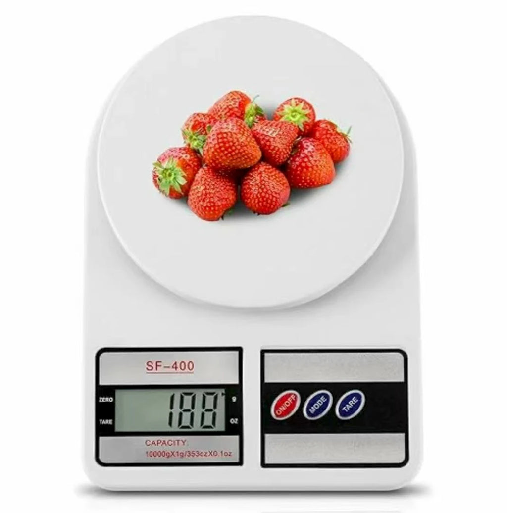 Digital Kitchen Scale 22lb/10kg Capacity, Stainless Steel Food Scale with oz/g Units | Replaceable Battery Power |
