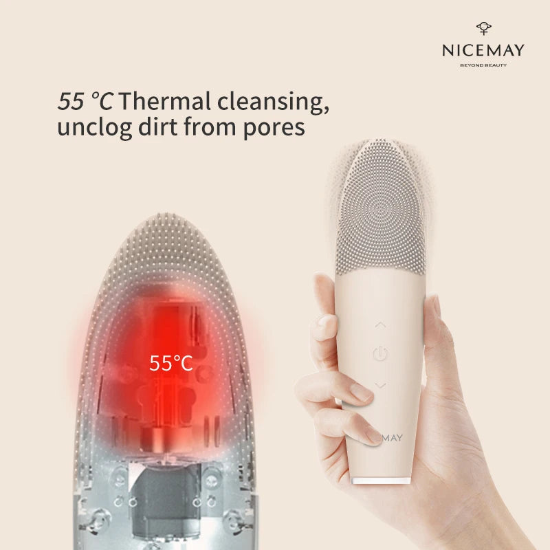 Sonic Electric Face Cleansing Brush Soft Silicone Facial Scrubber Rechargeable Skin Care Device For Deep Pore Clean Massager