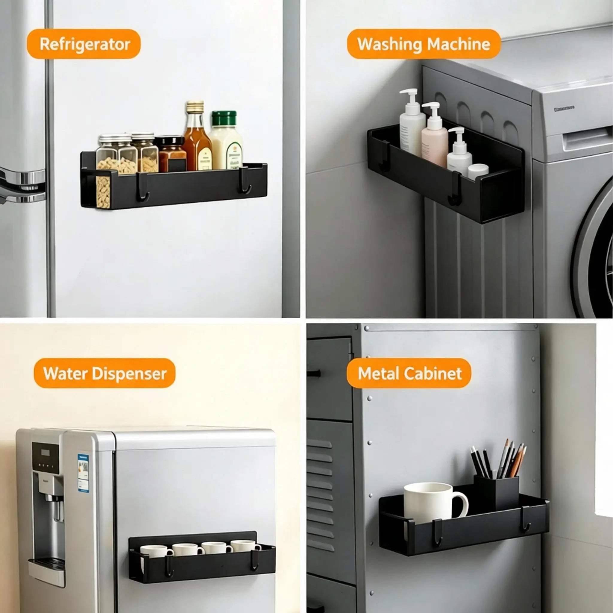 Magnetic Spice Storage Rack,suitable for Refrigerator and Oven etc, household side wall mounted storage rack, movable