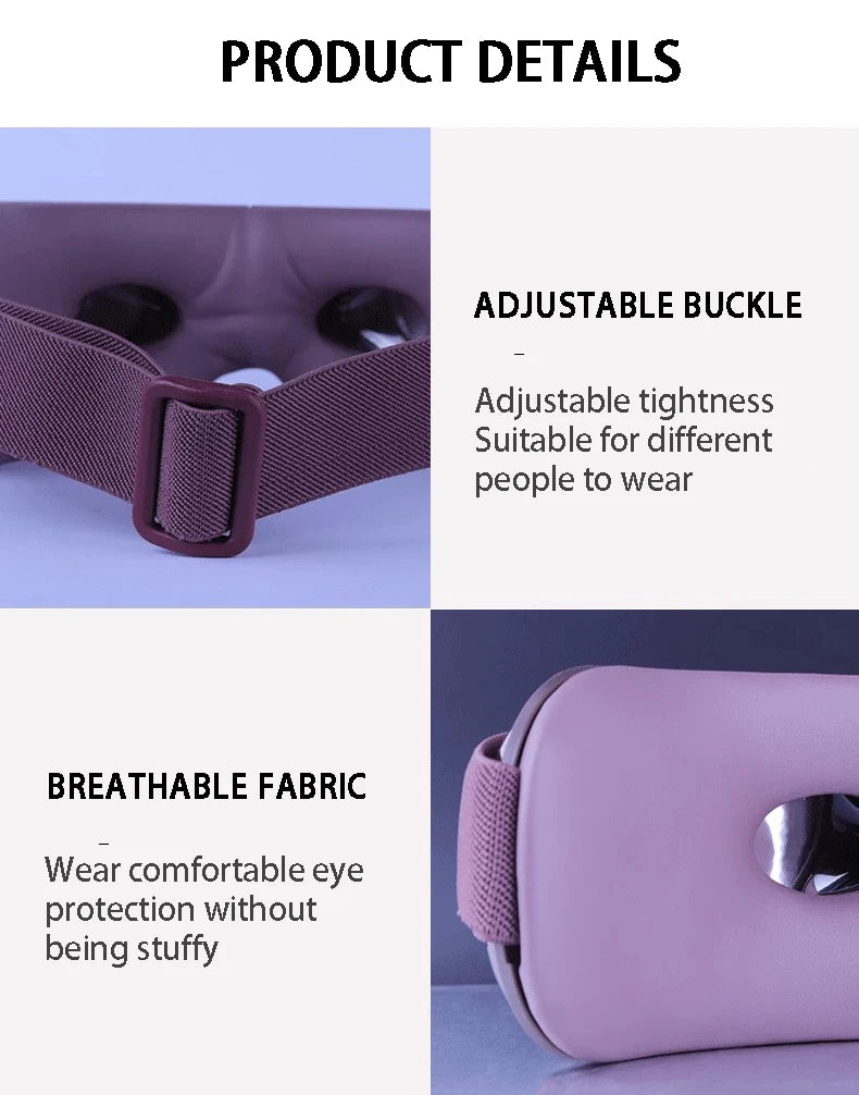 Eye Massage Glasses Hot Compress Eye Care Air Pressure Instrument Vibrator Heating Bluetooth Music Device  Heated Eye Mask