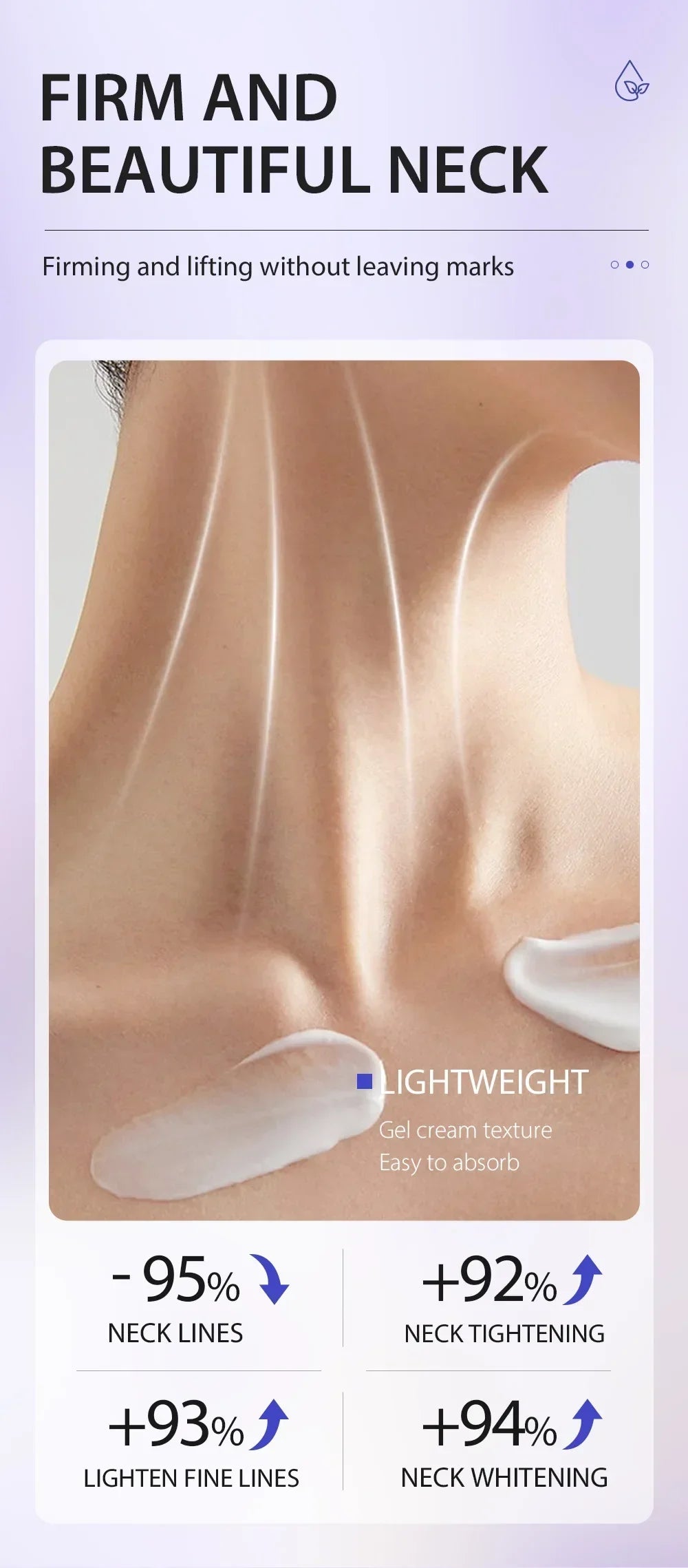 Neck Lift Tighten Cream Lightens Fine Lines Brightens Firms Nourishes Neck Cream Lightening Smoothing Moisturizer Neck Cream