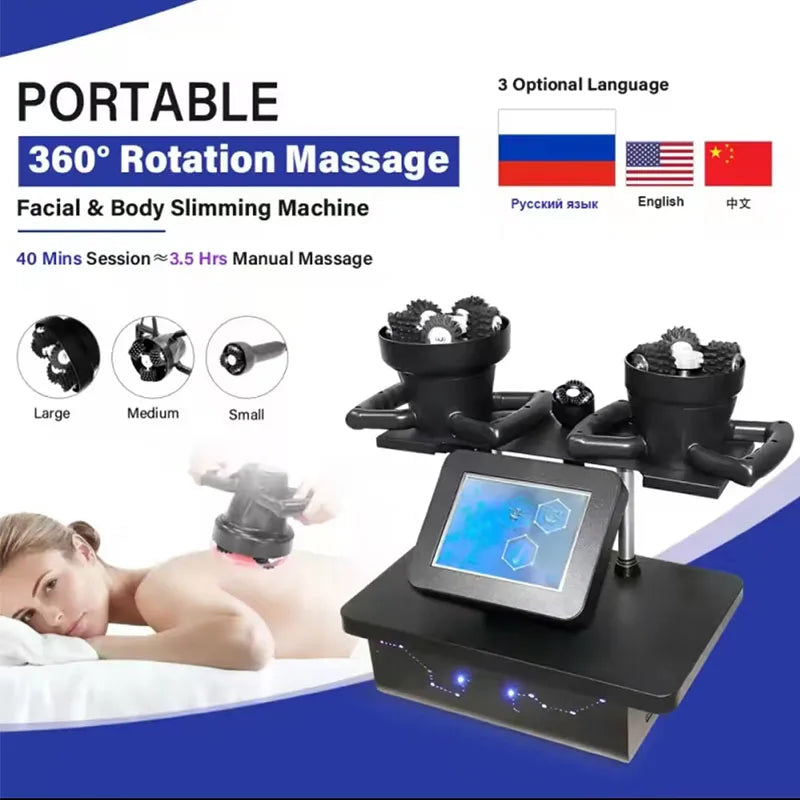360° rotating, three-hand vibrating roller massager is a popular product in Russia.