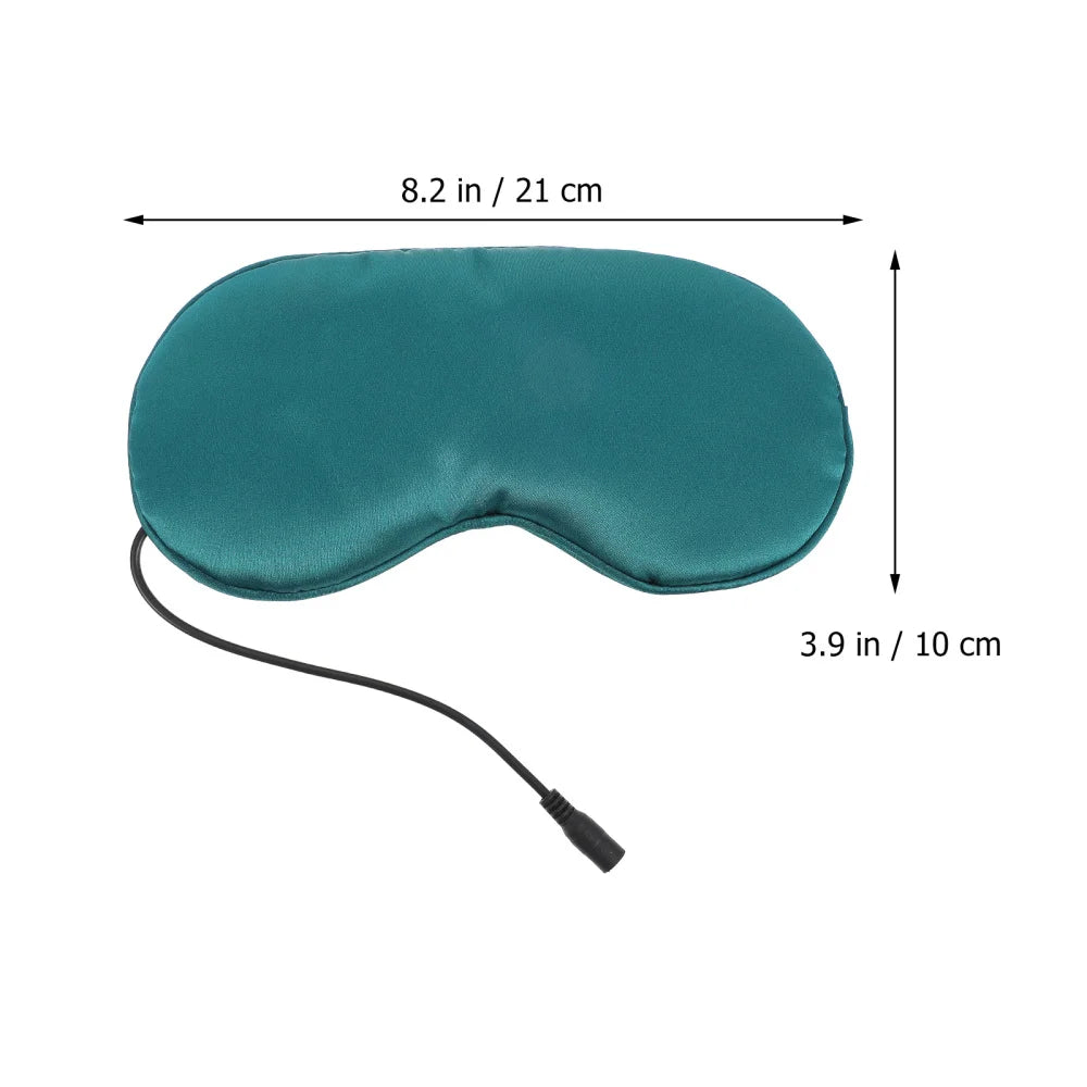 USB Heated Eye Mask Silk Sleeping Mask for Eyes Heating Eye Cover Travel Eyeshade Blindfold Warming Eye Masks