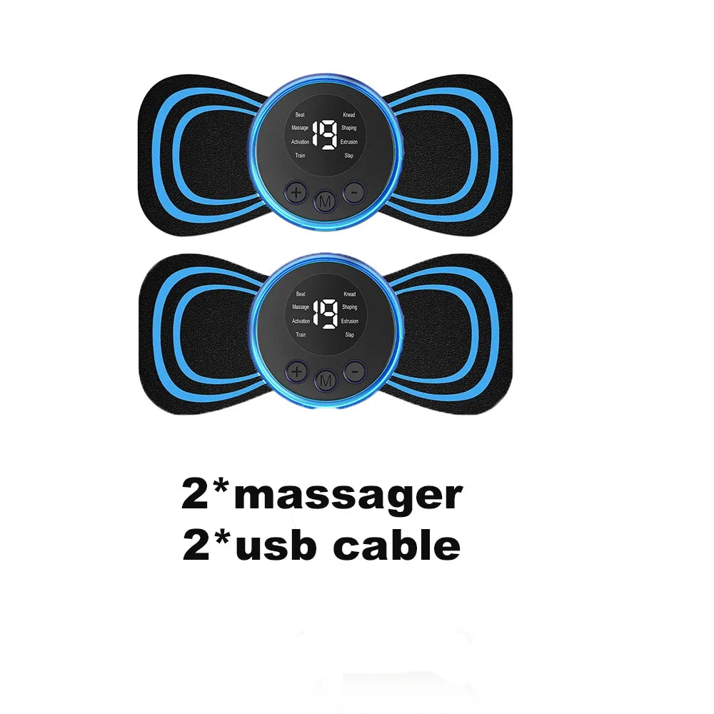 Mini Electric Neck Massager Portable Rechargeable Cervical Vertebra Massage Patch For Muscle Relax Dropshipping Neck Massager